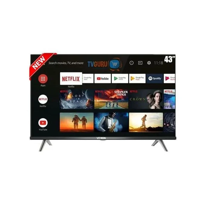 Vitron 43 Inch Smart TV– Frameless Android TV — JayBright Technologies