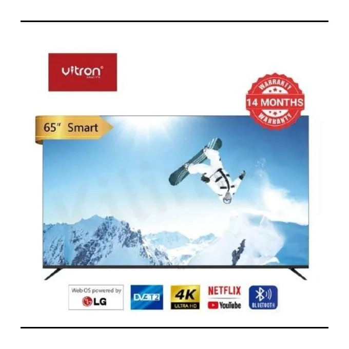 Vitron 65″ Inch WebOS 4K UHD Frameless Smart Android TV Inbuilt Decoder Television, Bluetooth Netflix and YouTube and One Year Warranty — JayBright Technologies