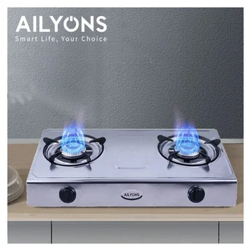 AILYONS GS013-2 Gas Cooker Stainless Steel Double Burner (1YR WRTY), image 4