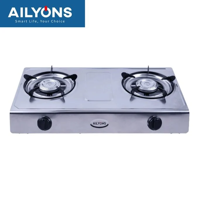 AILYONS GS013-2 Gas Cooker Stainless Steel Double Burner (1YR WRTY) — JayBright Technologies