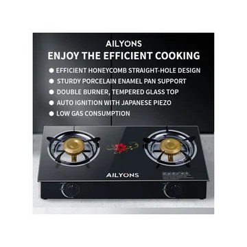 AILYONS GS014-1, 2 Burner Glass Top & Infrared Double Burner (1YR WRTY), image 3