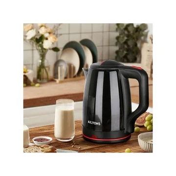 AILYONS FK-0310 Stainless Steel 2.2L Electric Water Kettle-Black (1YR WRTY)