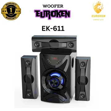 Euroken EK-611 3.1 CHANNEL HIGH QUALITY WOOFER SYSTEM PMPO 20000W & 3 SPEAKERS, image 3