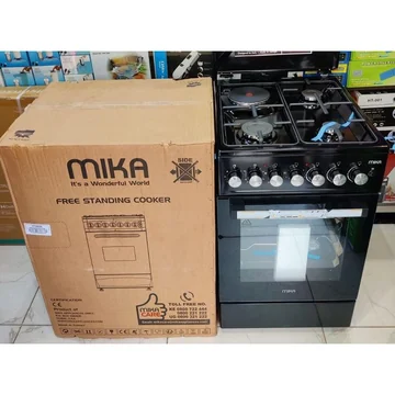 Mika 50*60, 3 Gas Pipe Burners + 1 Rapid Plate Standing Cooker,,,,,Electric Oven, image 2