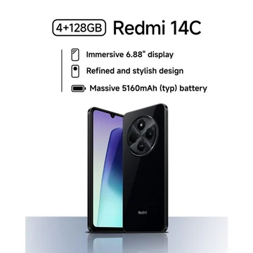 XIAOMI Redmi 14C, 6.88″ (4GB RAM+128GB Storage) (Dual Sim) 5160mAh – Midnight Black (2YRs WRTY)