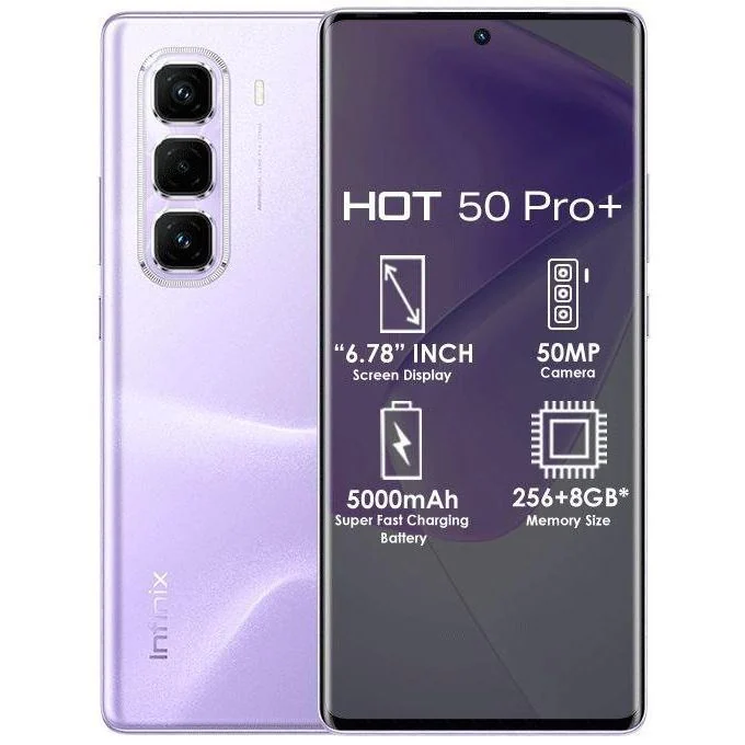 Infinix HOT 50 PRO PLUS,AMOLED CURVED SCREEN DISPLAY 6.78″ INCHES(8GB +8GB) RAM & 128 GB ROM,5000MAH,50MP — JayBright Technologies