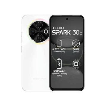 Tecno Spark 30c, 6.67” HD+, UP To 128GB ROM+ 4GB RAM +(4GB RAM Extended) (Dual Sim) 50MP, 5000 MAh – Orbit Black (1YR WRTY), image 2