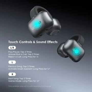 oraimo OpenSnap N Open-Ear True Wireless Earbuds, image 2