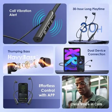 oraimo Necklace Lite Call Vibration Wireless Headphones, image 4