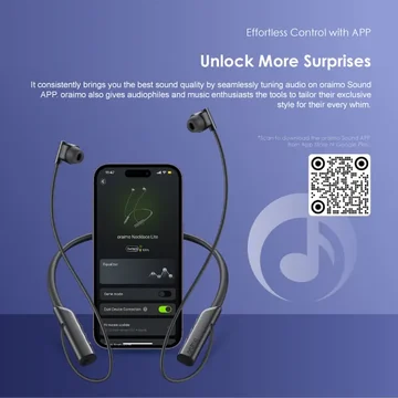 oraimo Necklace Lite Call Vibration Wireless Headphones, image 6