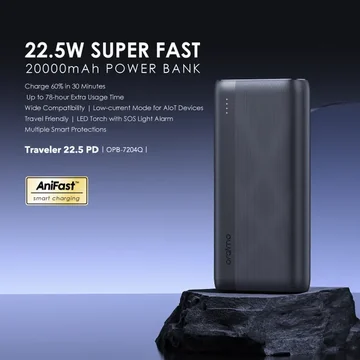 oraimo Traveler 22.5 PD 20000mAh 22.5W Power Bank, image 3