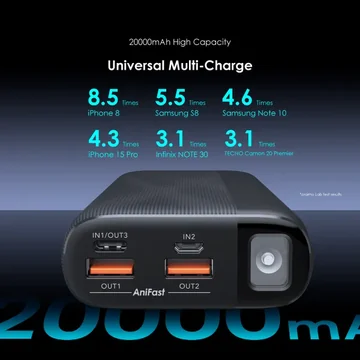 oraimo Traveler 22.5 PD 20000mAh 22.5W Power Bank, image 5