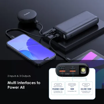 oraimo Traveler 22.5 PD 20000mAh 22.5W Power Bank, image 8