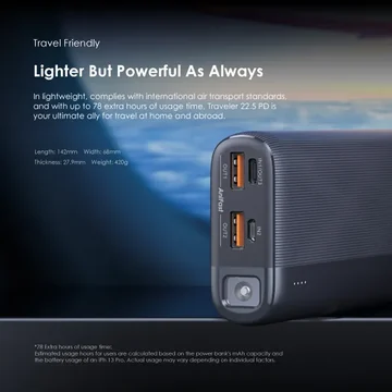 oraimo Traveler 22.5 PD 20000mAh 22.5W Power Bank, image 10