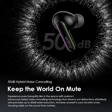 oraimo SpaceBuds Hybrid ANC True Wireless Earbuds Customized Voice Prompt, image 5