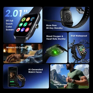 oraimo Watch 5N 2.01” TFT IP68 Smart Watch, image 10