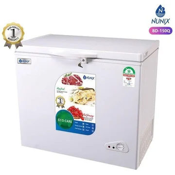Nunix 150L Large Capacity Chest Freezer with Ecocare and Energy Saving Technologies+ Free Freezer Guard