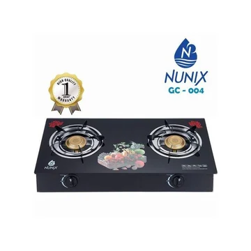 Nunix Auto Ignition Glass Top 2 Burner Gas Cooker, image 2