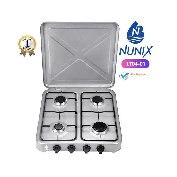 Nunix 4 Burner Table Top Gas Cooker Stove – Auto Ignition — JayBright Technologies