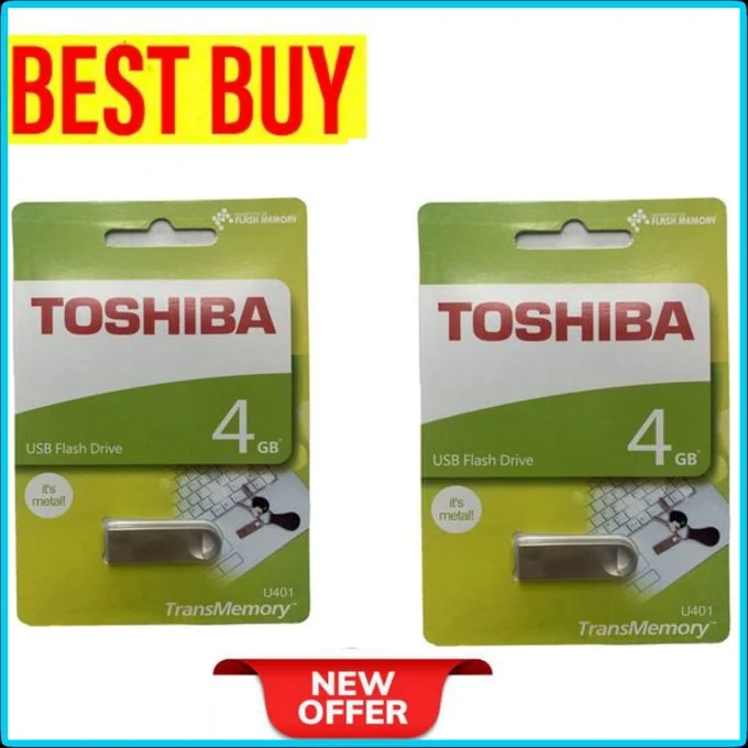 Toshiba 4GB Metallic Flash Drive – Compact USB Stick — JayBright Technologies