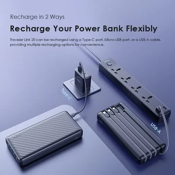 oraimo Traveler Link 20 20000mAh 12W Power Bank, image 4
