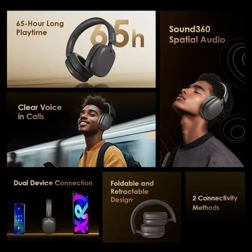 oraimo BoomPop Lite ENC Over-Ear Wireless Headphones, image 12