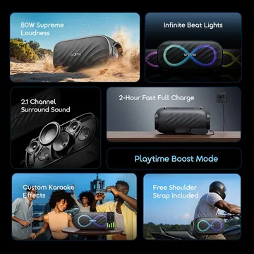oraimo SpaceBox ProKaraoke Bluetooth Speaker 80W OBS 682, image 14