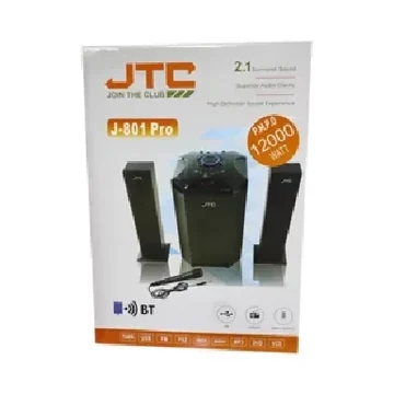 JTC J-801 Pro 2.1CH Home Theater Sub Woofer Speaker – 12000W PMPO + MIC, 100V – 240V 50/60Hz, image 3