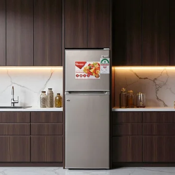 128 LITERS DOUBLE DOOR DIRECT COOL FRIDGE, SILVER- RF/173, image 3