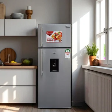 213 LITERS DOUBLE DOOR DIRECT COOL FRIDGE + DISPENSER, SILVER- RF/130, image 4
