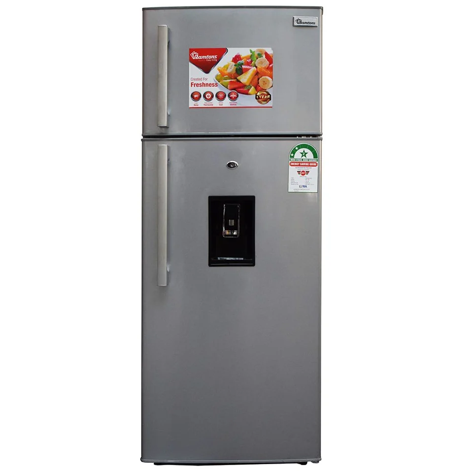 213 LITERS DOUBLE DOOR DIRECT COOL FRIDGE + DISPENSER, SILVER- RF/130 — JayBright Technologies