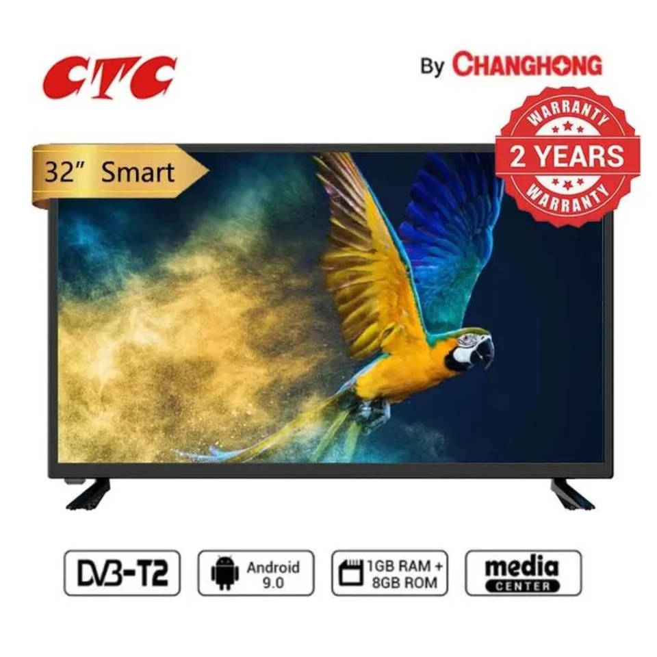 CTC 32 Inch Android Smart TV LED HD Television with 24 Months Warranty Black By Changhong 32″ — JayBright Technologies