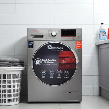 FRONT LOAD FULLY AUTOMATIC 10KG WASHER, 7KG DRYER, SILVER – RW/160, image 3