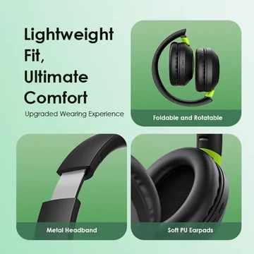 oraimo BoomPop 2 ENC Over-Ear Wireless Headphones, image 5