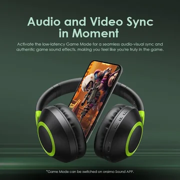 oraimo BoomPop 2 ENC Over-Ear Wireless Headphones, image 6