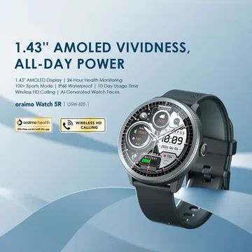 oraimo Watch 5R 1.43” Amoled IP68 Smart Watch, image 4