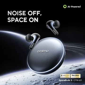 oraimo SpaceBuds 2 AI Smart 45hrs Playtime True ANC Wireless Earbuds, image 2