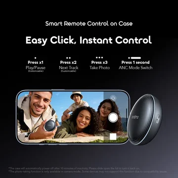 oraimo SpaceBuds 2 AI Smart 45hrs Playtime True ANC Wireless Earbuds, image 9