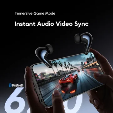 oraimo SpaceBuds 2 AI Smart 45hrs Playtime True ANC Wireless Earbuds, image 6