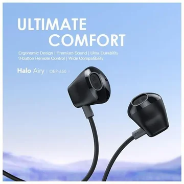 oraimo Halo Airy Type-C Half In-ear Wired Headphones OEP650, image 8