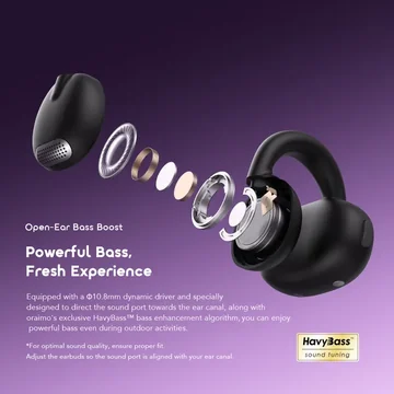 oraimo OpenSnap Clip-On Open-Ear True Wireless Earbud OPN 373, image 8