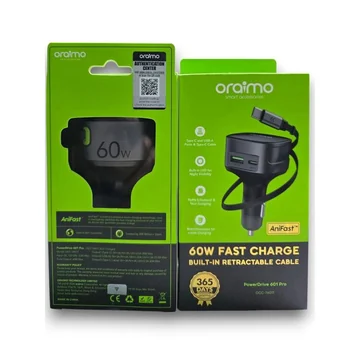 Oraimo Powerdrive 601 Pro OCC-7601T 60W Fast Car Charger With Built In Retractable Cable, image 6