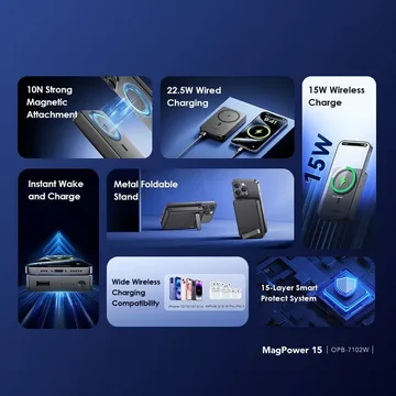 oraimo MagPower 15,10000mAh Wireless Power Bank, image 5